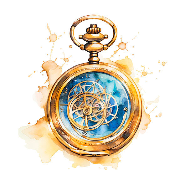 Bügelbild Zauber Taschenuhr 3