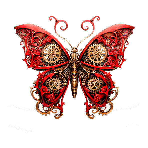 Bügelbild Steampunk Schmetterling 1