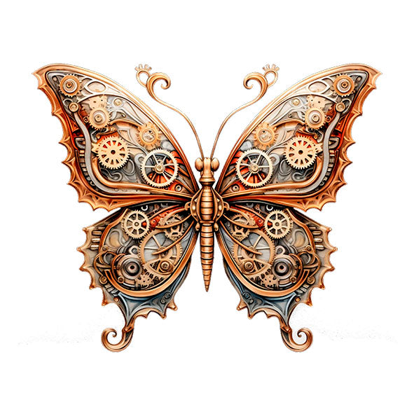 Bügelbild Steampunk Schmetterling 2