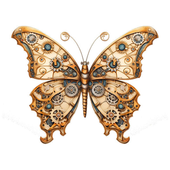 Bügelbild Steampunk Schmetterling 3