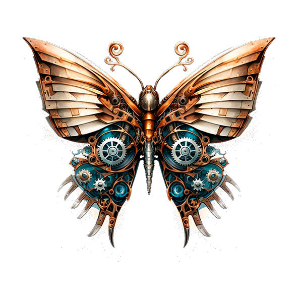 Bügelbild Steampunk Schmetterling 4