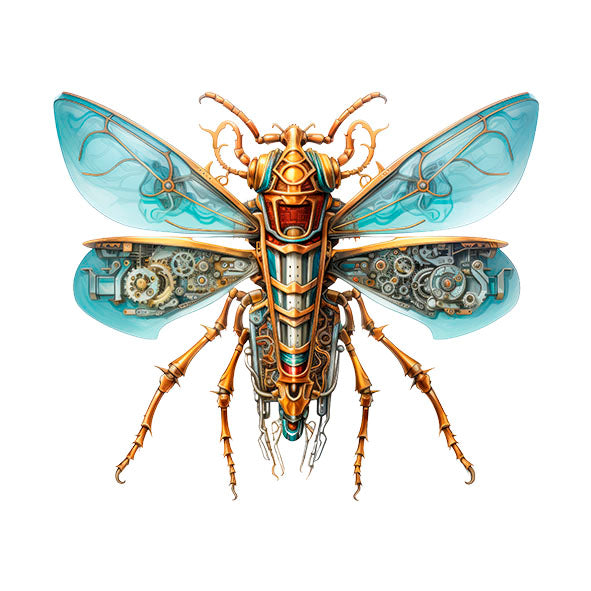 Bügelbild Steampunk Insekt 1