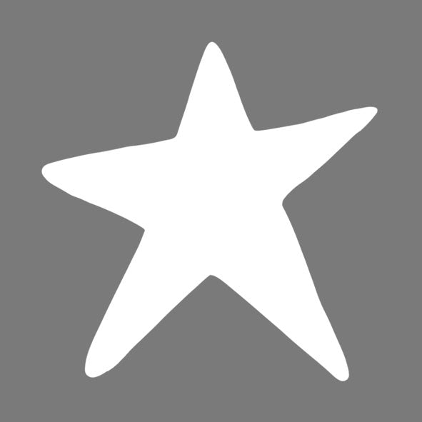 Bügelbild Stern weiß