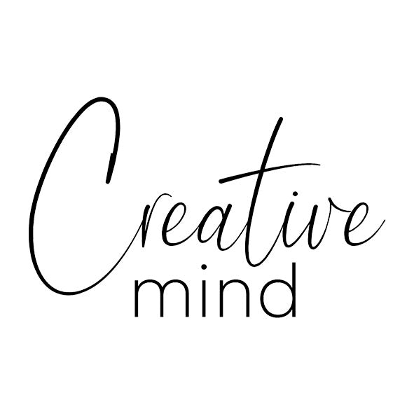 Bügelbild "Creative mind" Schriftzug schwarz
