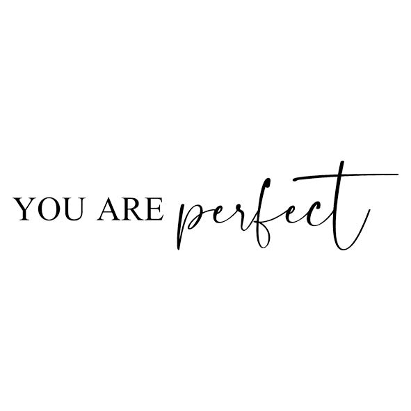 Bügelbild "you are perfect" Schriftzug schwarz