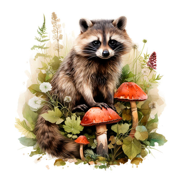 Bügelbild Waschbär 3