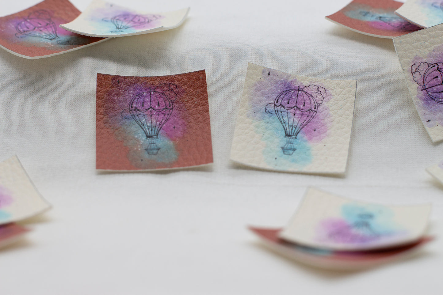 Label farbig, Ballon