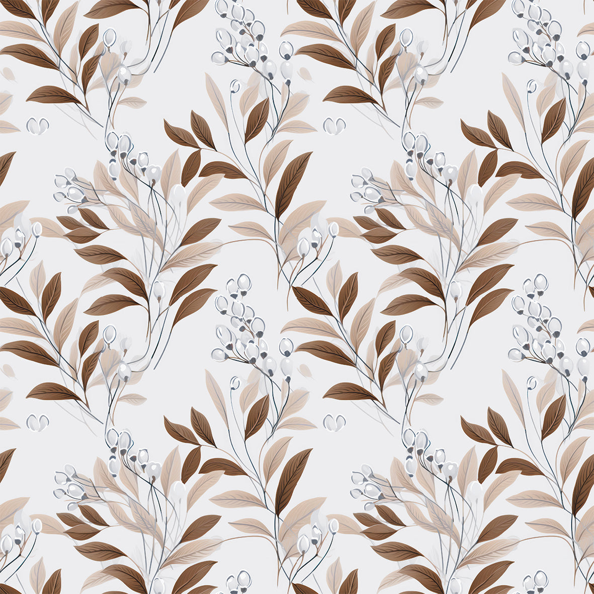 Beerenlaub – Baumwollwebware | Für schlichte Taschen, Deko & Naturprojekte