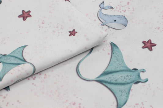 Meerestiere – Baumwollwebware | Für Kinderkleidung, Taschen & maritime Projekte