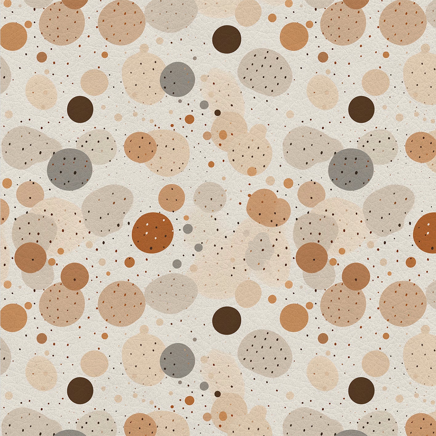 Boho Specks – Kunstleder mit Klecksen in Braun- und Grautönen