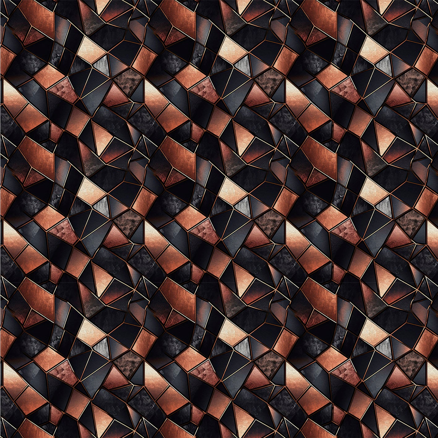 Elegant Mosaic – Kunstleder mit edlem Kachelmuster in Rosé und Schwarz