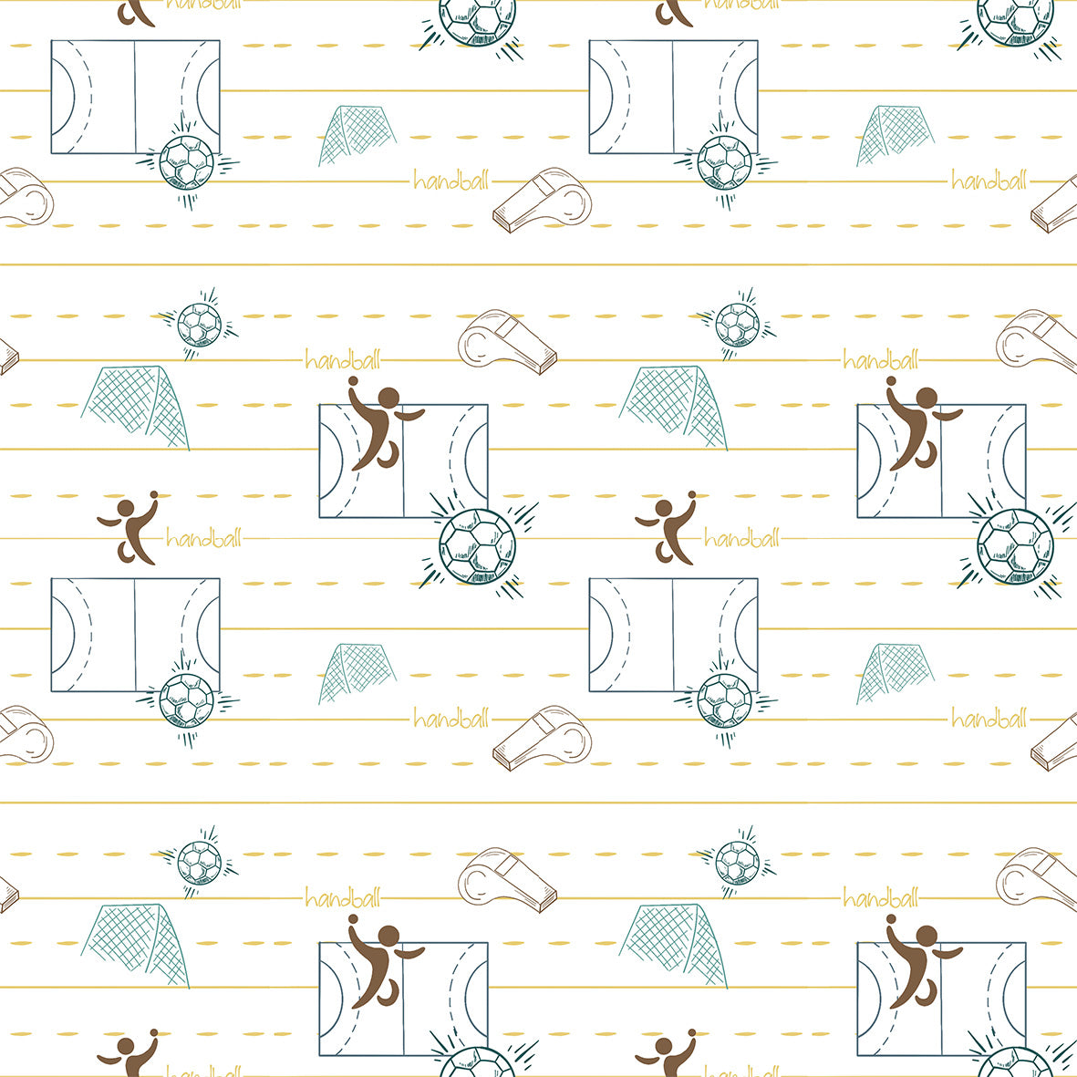 Handball Outlines bunt