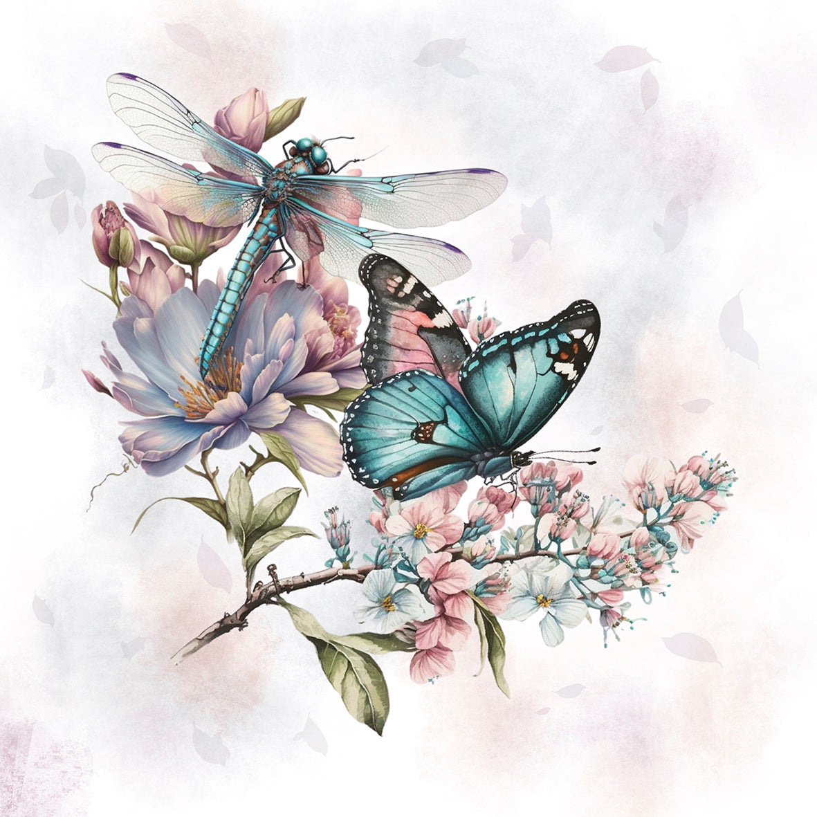 Schmetterling und Libelle