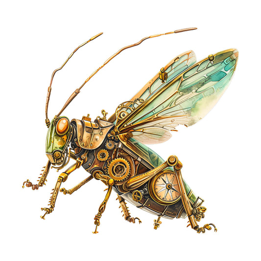 Bügelbild Steampunk Insekt 5