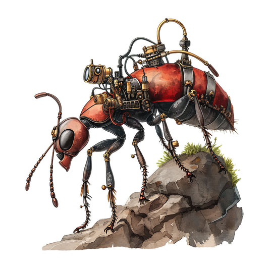 Bügelbild Steampunk Insekt 11